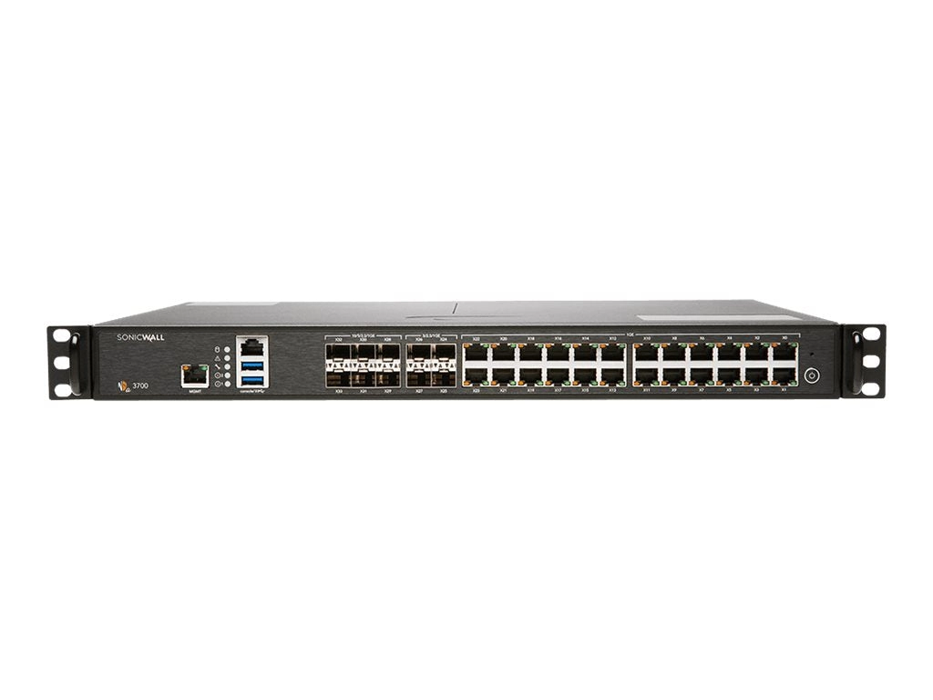 SonicWall NSa 3700 - Security appliance - 10GbE, 5GbE - 1U - demo, NFR - rack-mountable 02-SSC-8386