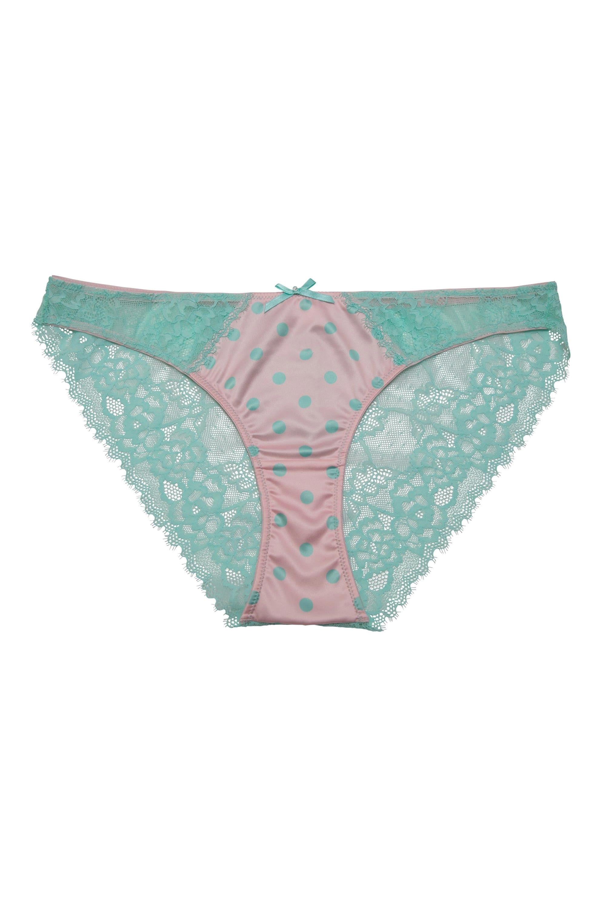 Sophia Pink & Green Polka Brazilian Brief