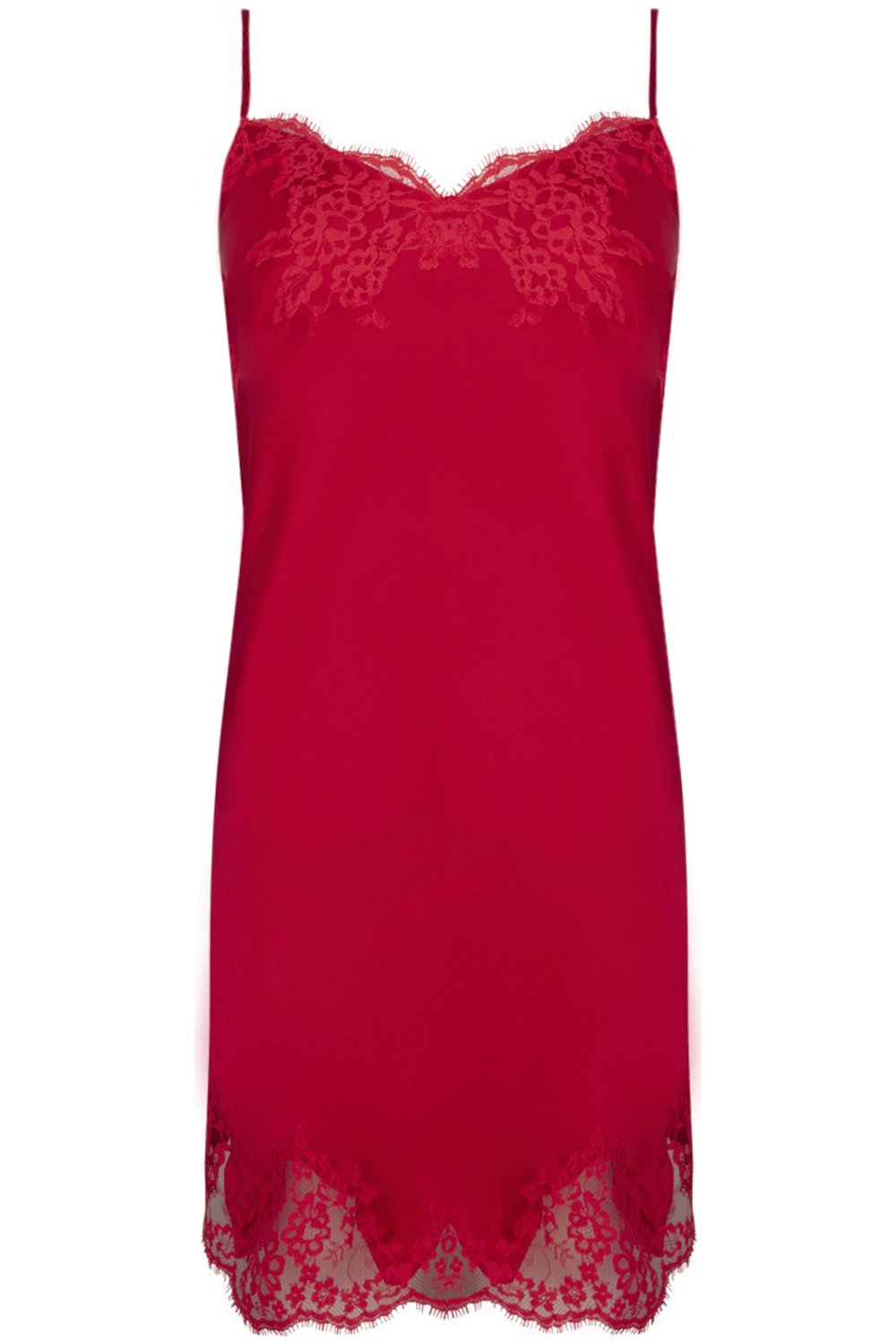 Splendeur Soie Silk Night Dress in Rouge