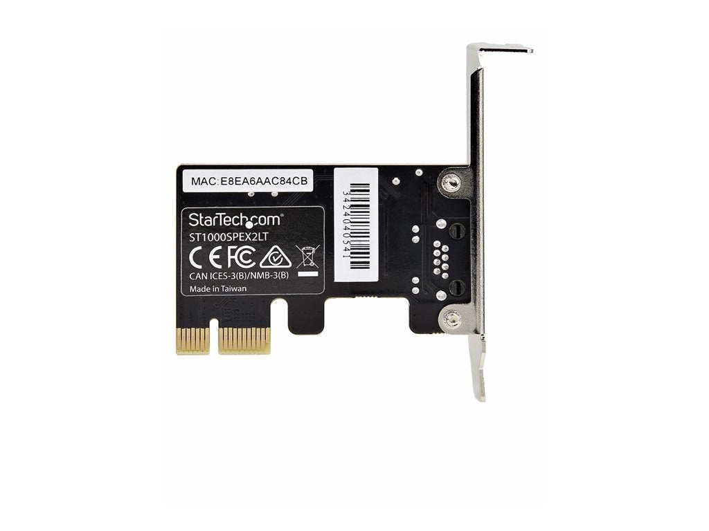 StarTech.com 1-Port Gigabit PCIe Network Adapter Card, TAA Compliant - Network adapter - PCIe low profile - Gigabit Ethernet ST1000SPEX2LT
