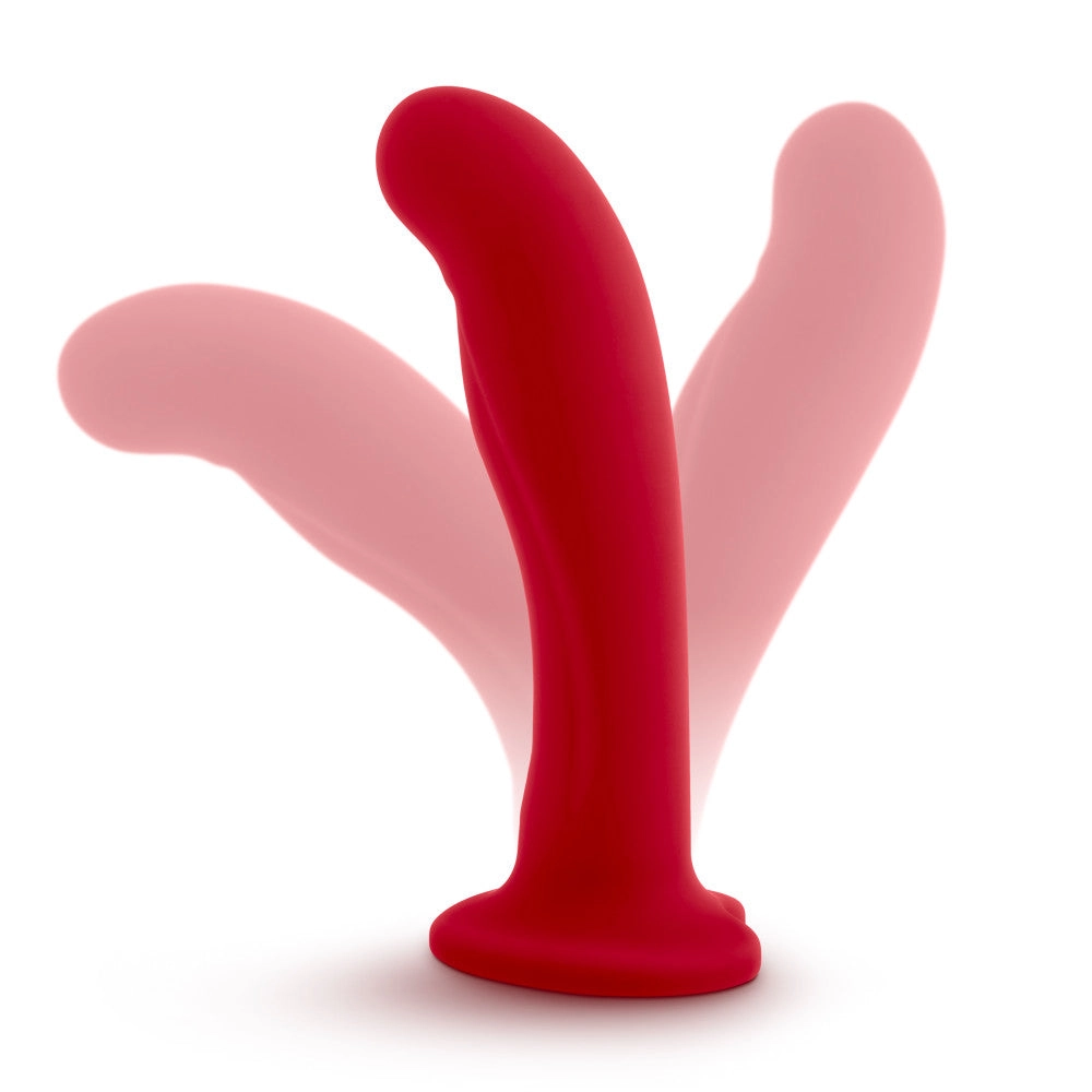 Temptasia By Blush® | Jezebel Curved Crimson 6-Inch Long Dildo With Suction Cup Base