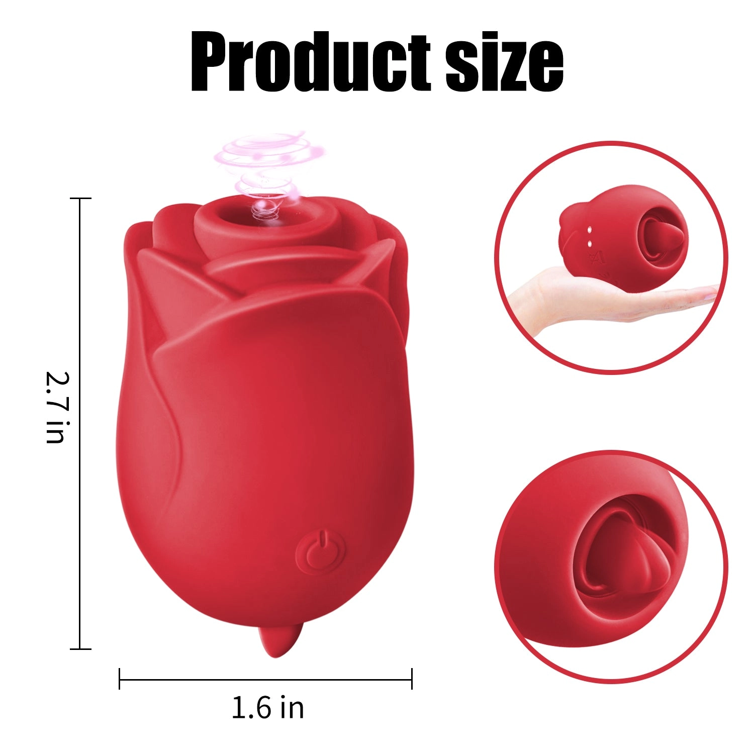 The Rose Female Sex Toy with Tongue