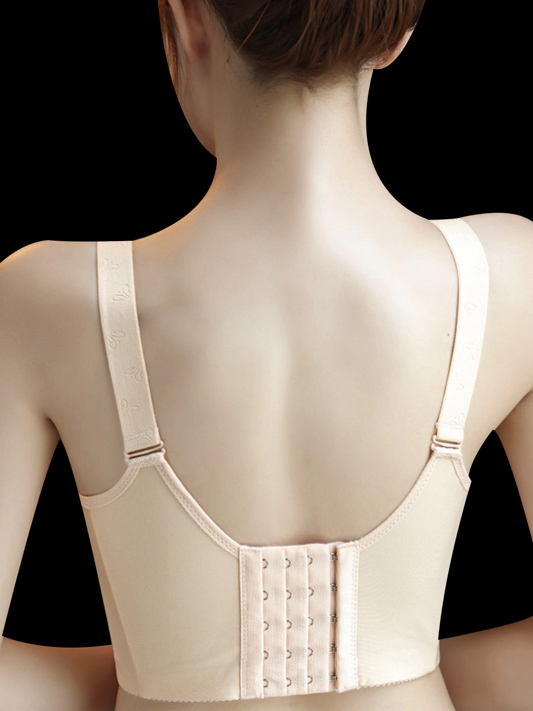 V-Neck Lace Wireless Side Support Bra
