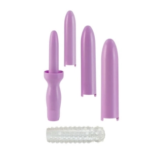 Vibrating 5-Piece Dilator Kit (4 Sizes   1 Textured Pleasure Sleeve)