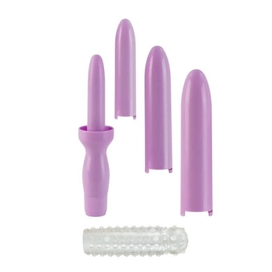 Vibrating 5-Piece Dilator Kit (4 Sizes   1 Textured Pleasure Sleeve)