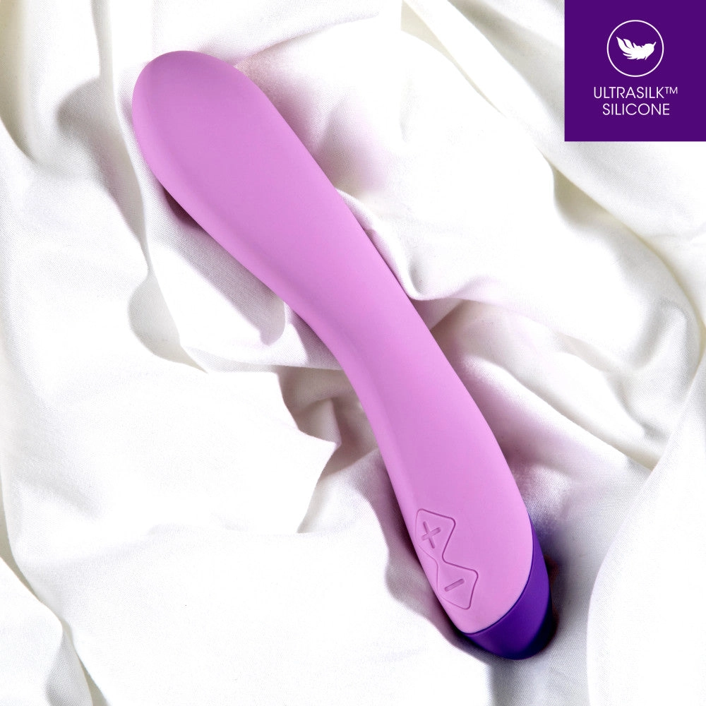 Wellness By Blush™ | G Curve G-Spot Purple UltraSilk® Vibrator - Made with Puria™ Silicone