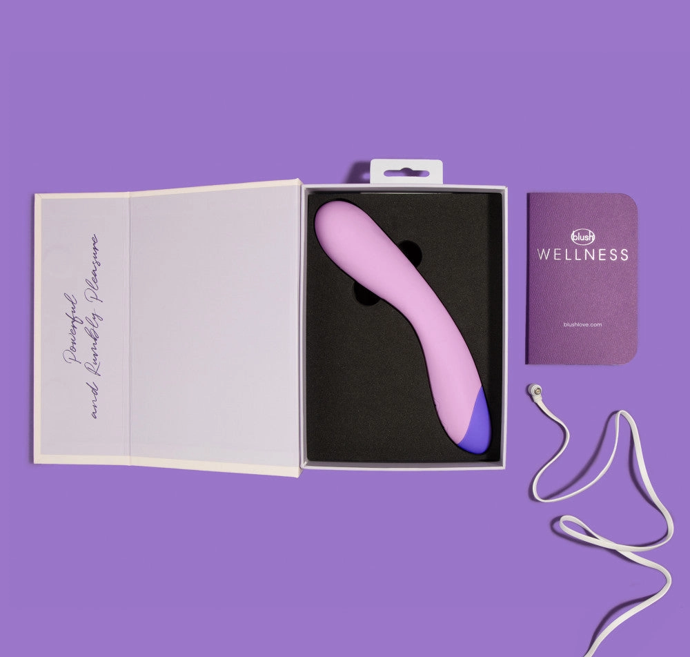 Wellness By Blush™ | G Curve G-Spot Purple UltraSilk® Vibrator - Made with Puria™ Silicone