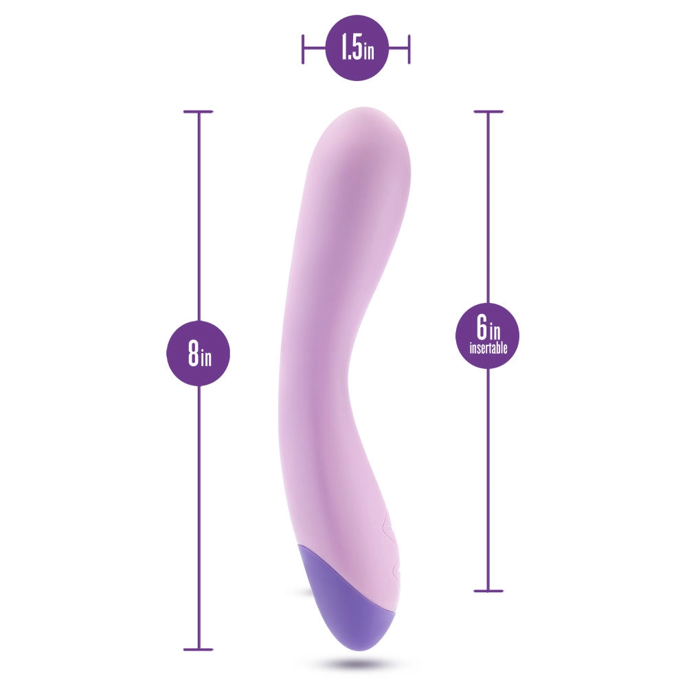 Wellness By Blush™ | G Curve G-Spot Purple UltraSilk® Vibrator - Made with Puria™ Silicone