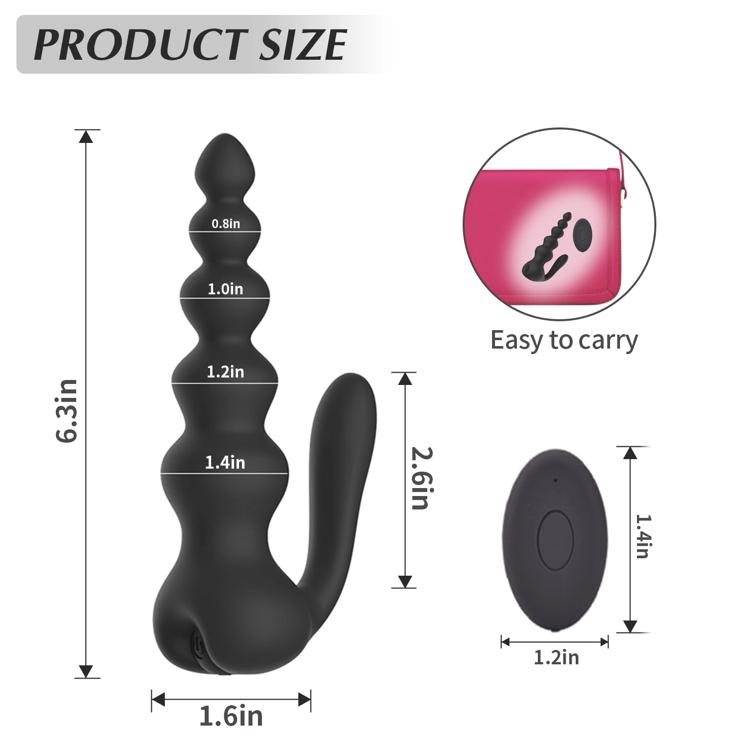 Wireless Remote Control Vibrating Silicone Anal Plug