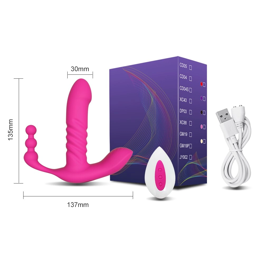 Wireless Remote Wearable Automatic Thrusting Vibrator Dildo G Spot Clitoris Stimulator Vaginal Anal Sex Toys for Women