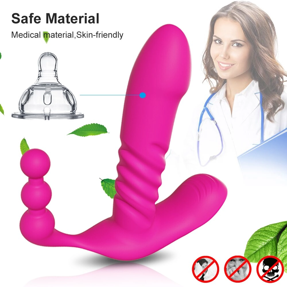 Wireless Remote Wearable Automatic Thrusting Vibrator Dildo G Spot Clitoris Stimulator Vaginal Anal Sex Toys for Women