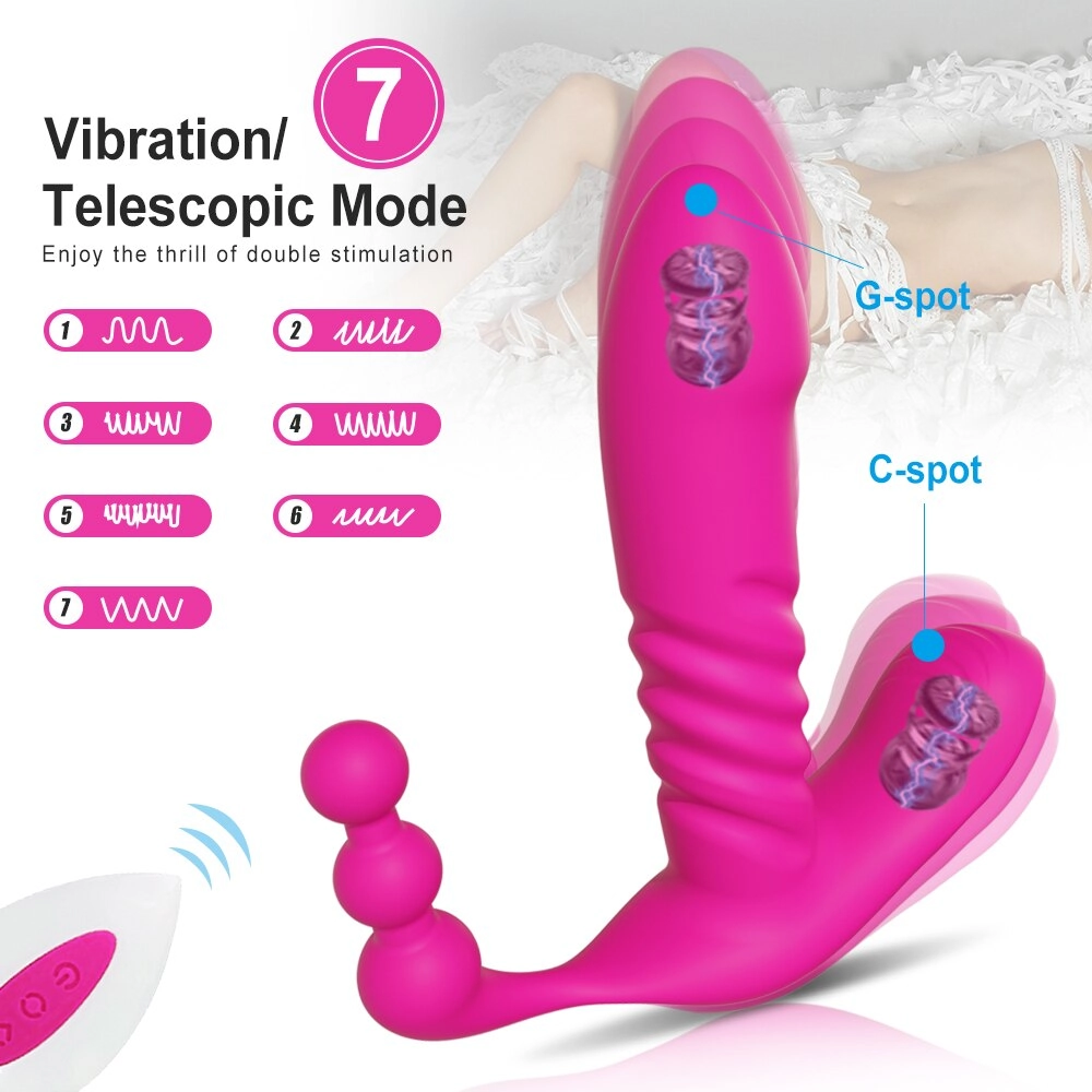 Wireless Remote Wearable Automatic Thrusting Vibrator Dildo G Spot Clitoris Stimulator Vaginal Anal Sex Toys for Women