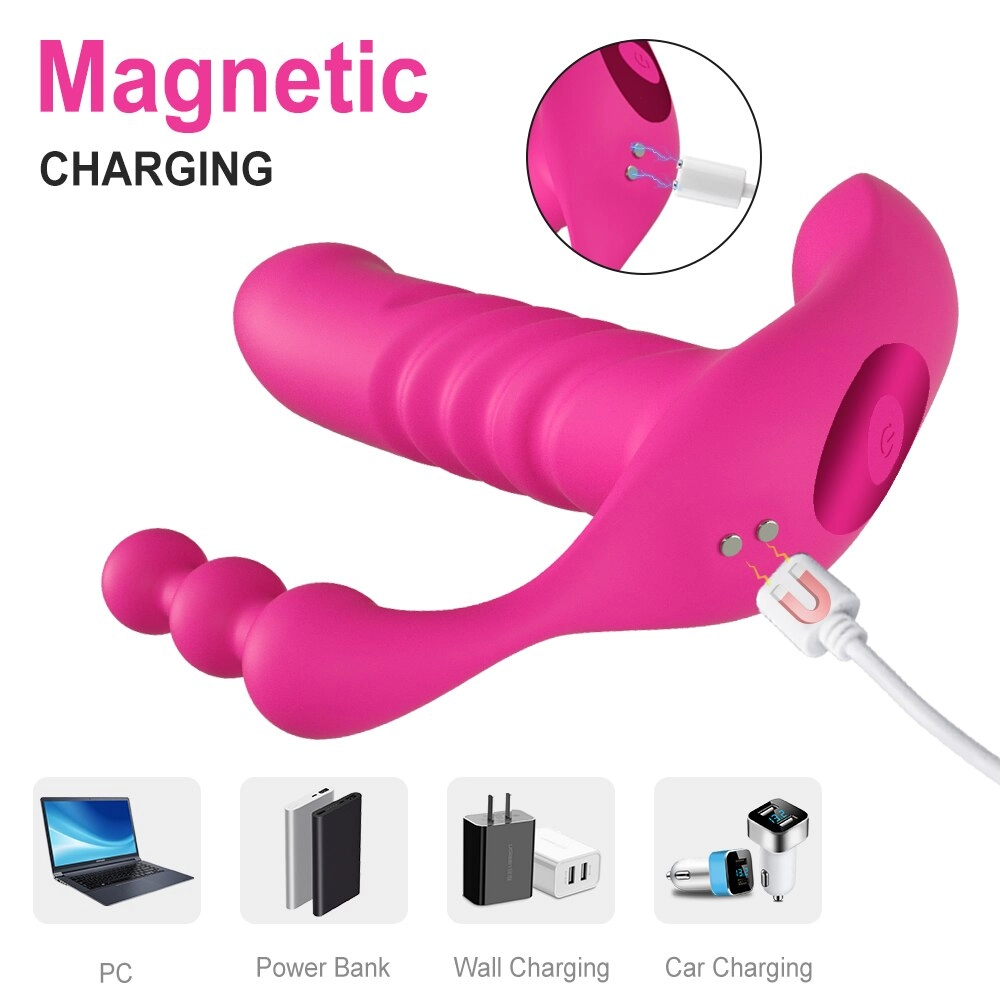 Wireless Remote Wearable Automatic Thrusting Vibrator Dildo G Spot Clitoris Stimulator Vaginal Anal Sex Toys for Women