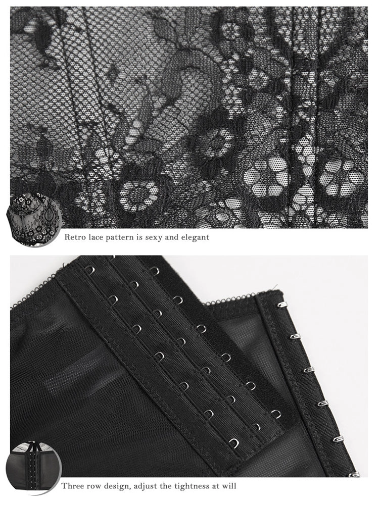 Women's Mesh Lace Bustier Elegant Strapless Chest Corset