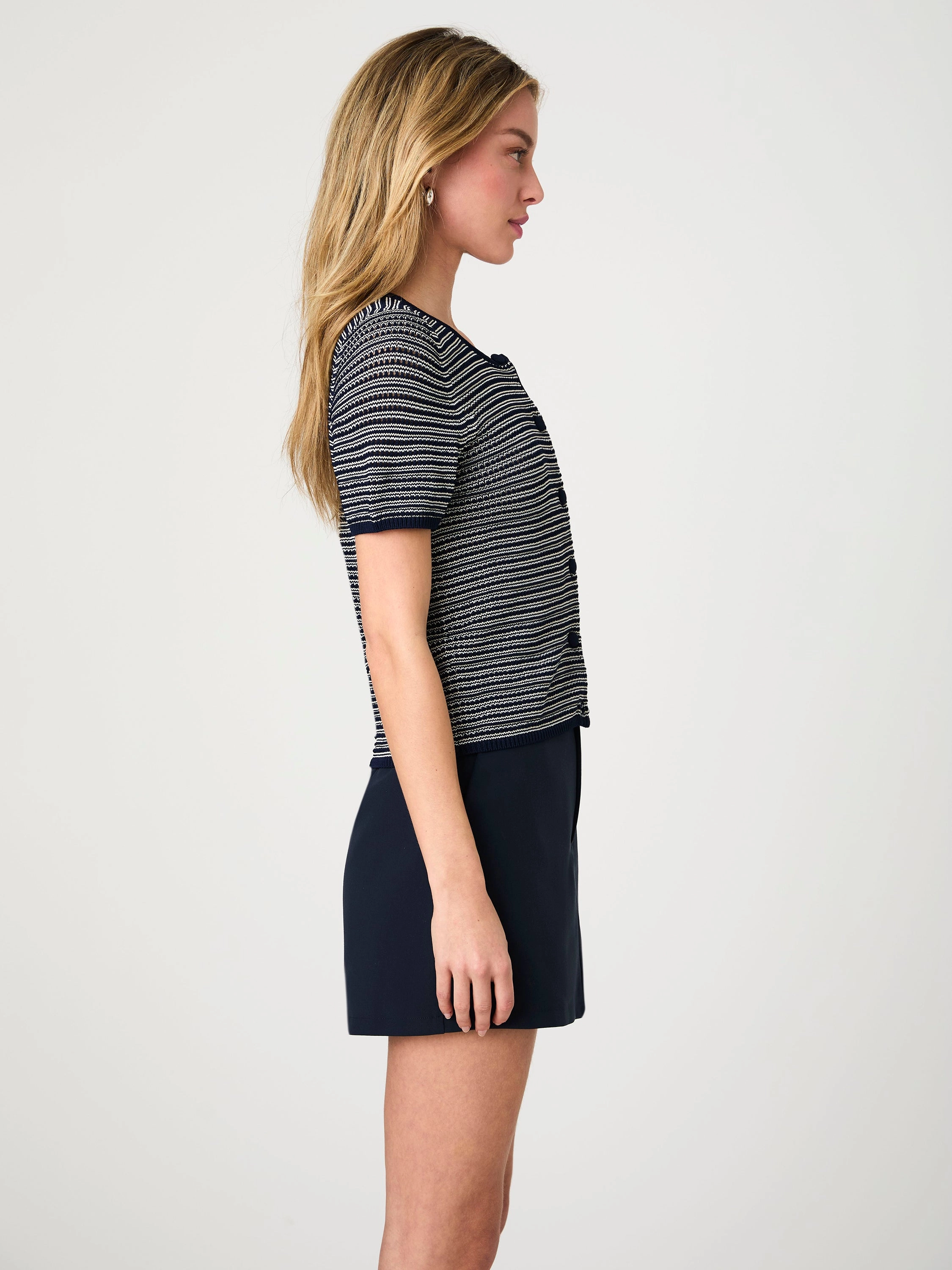 Zigzag Stripe Knit Cardigan