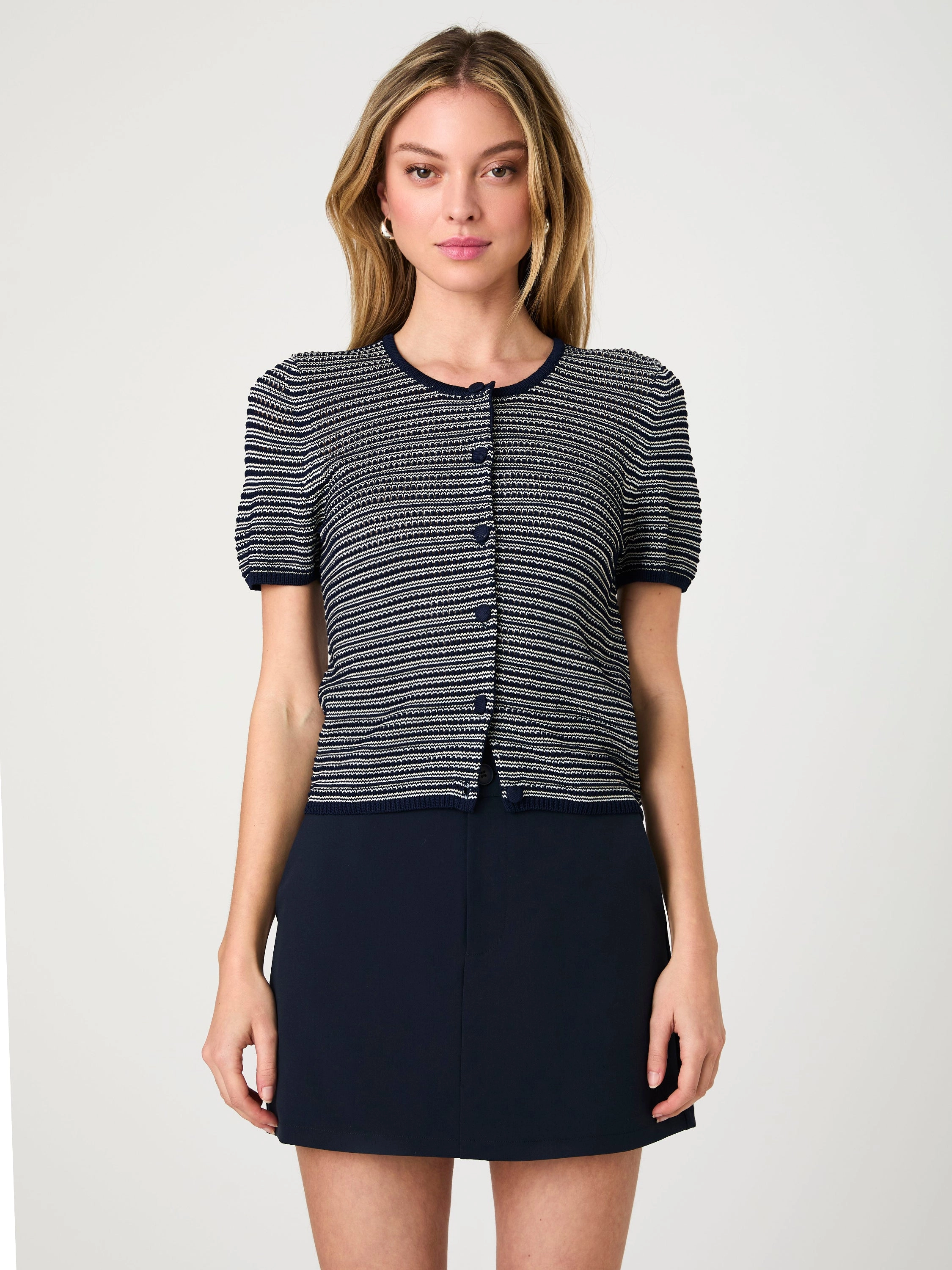 Zigzag Stripe Knit Cardigan