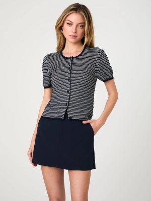 Zigzag Stripe Knit Cardigan